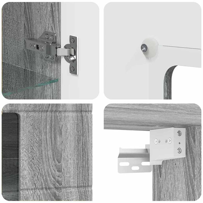 Dulap din Lemn Gri Sonoma 50 x 29 x 100 cm Lemn compozit - WALTI WALTI
