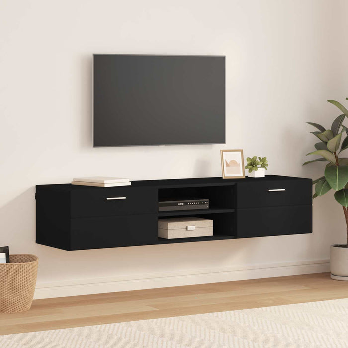 Dulap din Lemn cu sertar Negru 150 x 39 x 30 cm Lemn compozit WALTI