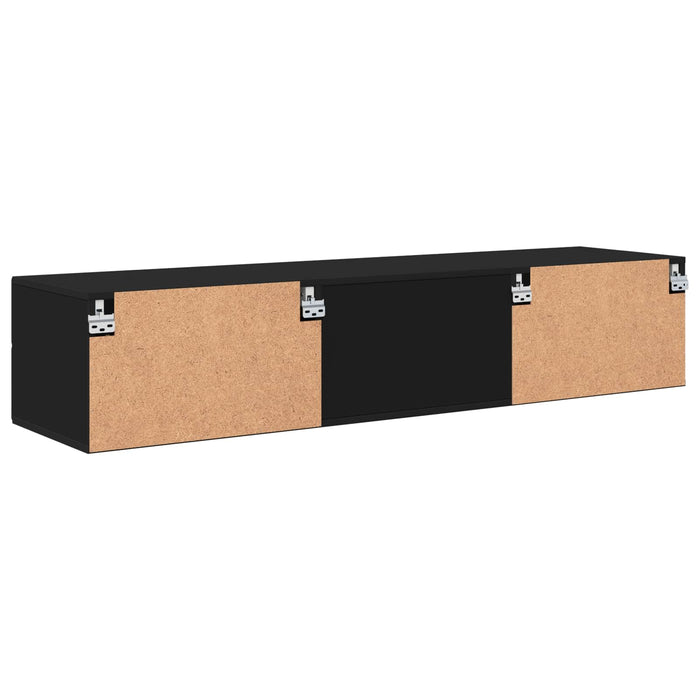 Dulap din Lemn cu sertar Negru 150 x 39 x 30 cm Lemn compozit WALTI