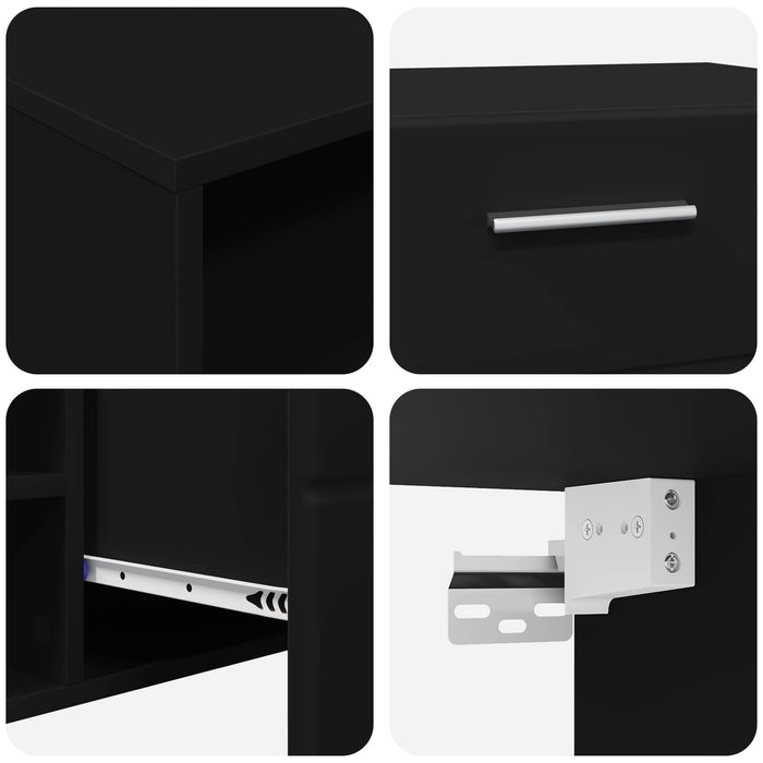 Dulap din Lemn cu sertar Negru 100,5 x 39 x 30 cm Lemn compozit WALTI
