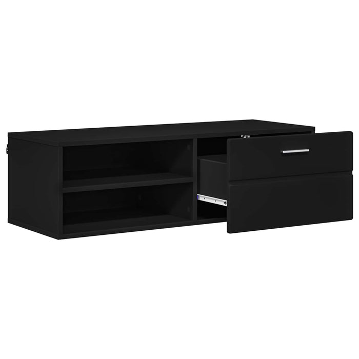 Dulap din Lemn cu sertar Negru 100,5 x 39 x 30 cm Lemn compozit WALTI
