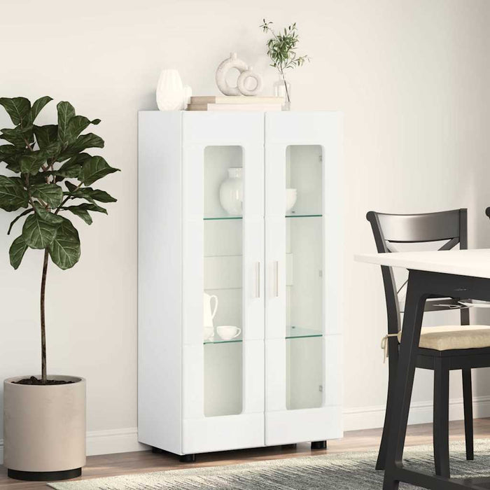 Bufet cu raft cu ușă Alb 55,5 x 29 x 103 cm Lemn compozit - WALTI WALTI