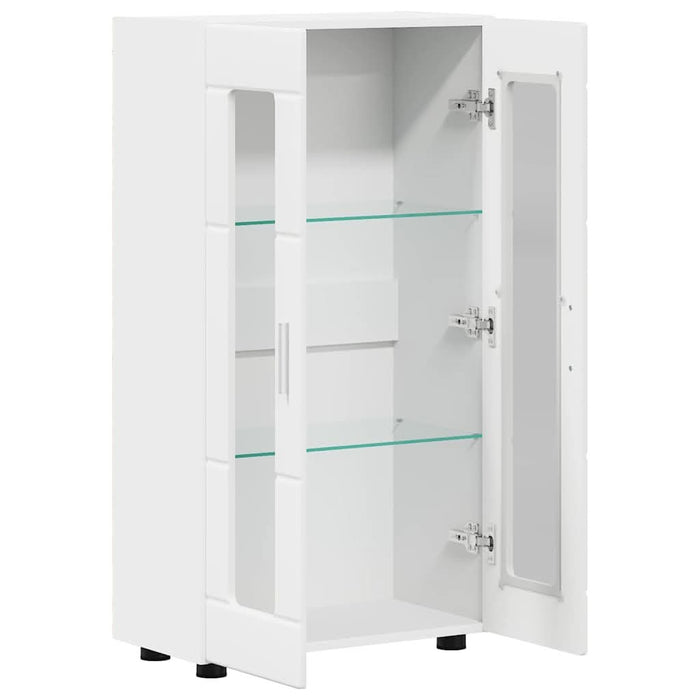 Bufet cu raft cu ușă Alb 55,5 x 29 x 103 cm Lemn compozit - WALTI WALTI