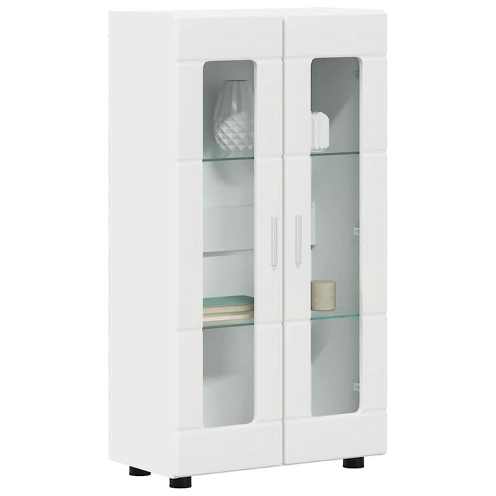 Bufet cu raft cu ușă Alb 55,5 x 29 x 103 cm Lemn compozit - WALTI WALTI