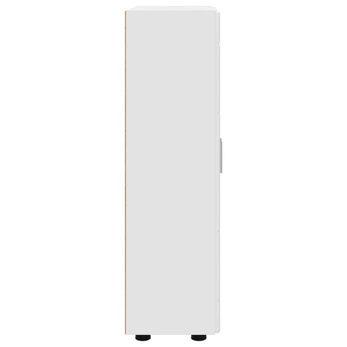 Bufet cu raft cu ușă Alb 55,5 x 29 x 103 cm Lemn compozit - WALTI WALTI