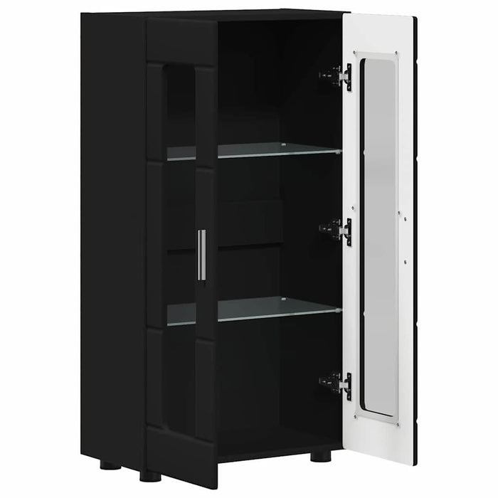 Bufet cu raft cu ușă Negru 55,5 x 29 x 103 cm Lemn compozit - WALTI WALTI