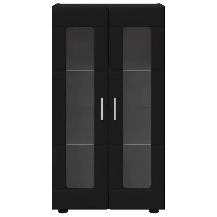Bufet cu raft cu ușă Negru 55,5 x 29 x 103 cm Lemn compozit - WALTI WALTI