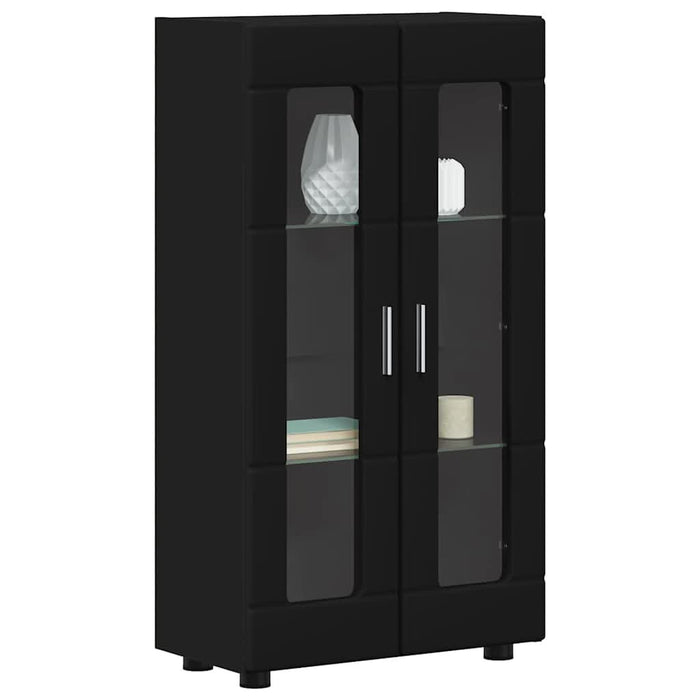 Bufet cu raft cu ușă Negru 55,5 x 29 x 103 cm Lemn compozit - WALTI WALTI