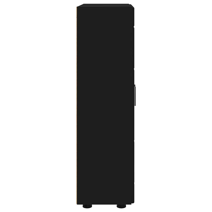 Bufet cu raft cu ușă Negru 55,5 x 29 x 103 cm Lemn compozit - WALTI WALTI