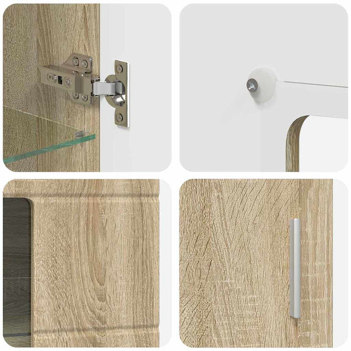 Bufet cu raft Stejar Sonoma 55,5 x 29 x 103 cm Lemn compozit - WALTI WALTI