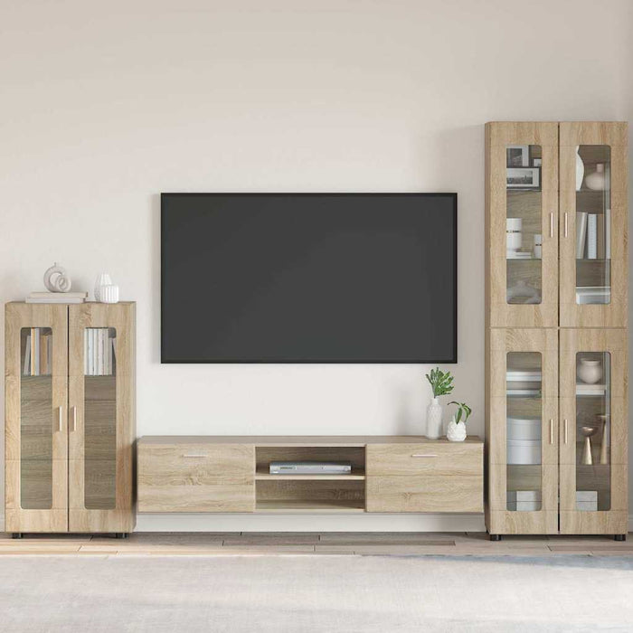 Bufet cu raft Stejar Sonoma 55,5 x 29 x 103 cm Lemn compozit - WALTI WALTI