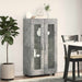 Bufet cu raft Gri din beton 55,5 x 29 x 103 cm Lemn compozit - WALTI WALTI