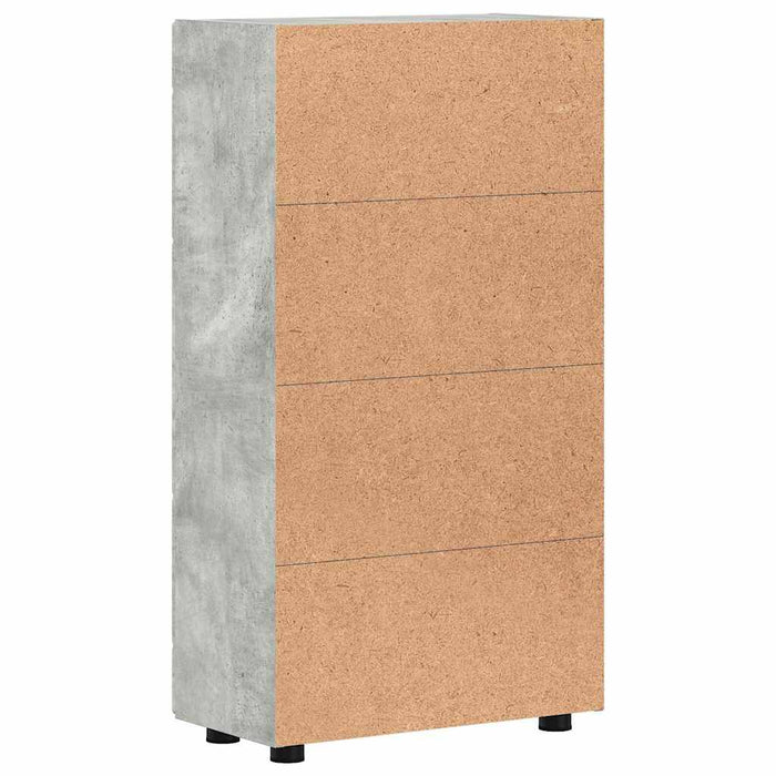 Bufet cu raft Gri din beton 55,5 x 29 x 103 cm Lemn compozit - WALTI WALTI