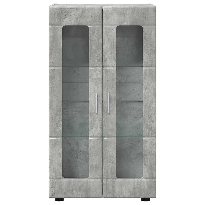 Bufet cu raft Gri din beton 55,5 x 29 x 103 cm Lemn compozit - WALTI WALTI