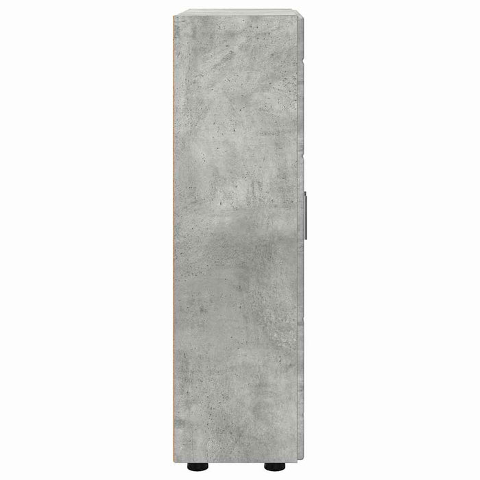 Bufet cu raft Gri din beton 55,5 x 29 x 103 cm Lemn compozit - WALTI WALTI