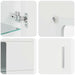 Bufet cu raft Alb lucios 55,5 x 29 x 103 cm Lemn compozit - WALTI WALTI