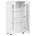 Bufet cu raft Alb lucios 55,5 x 29 x 103 cm Lemn compozit - WALTI WALTI