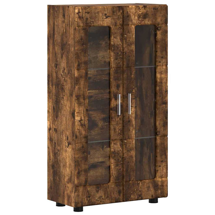 Bufet cu raft Stejar fumuriu 55,5 x 29 x 103 cm Lemn compozit - WALTI WALTI
