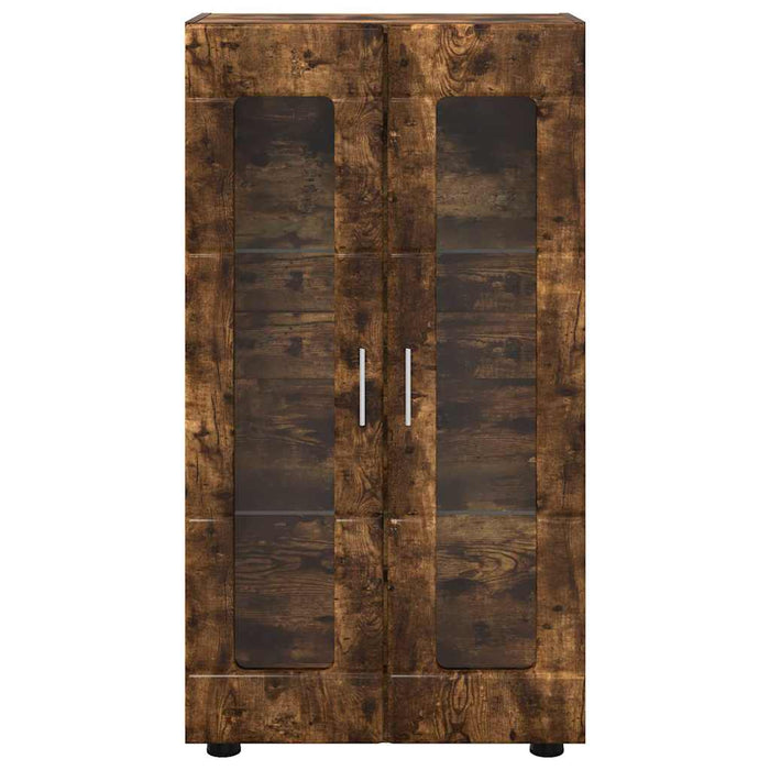 Bufet cu raft Stejar fumuriu 55,5 x 29 x 103 cm Lemn compozit - WALTI WALTI