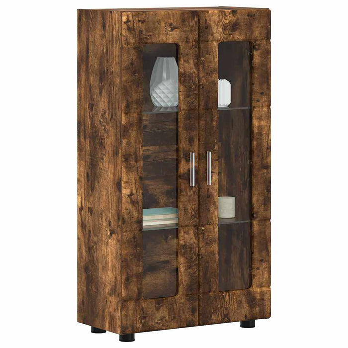 Bufet cu raft Stejar fumuriu 55,5 x 29 x 103 cm Lemn compozit - WALTI WALTI