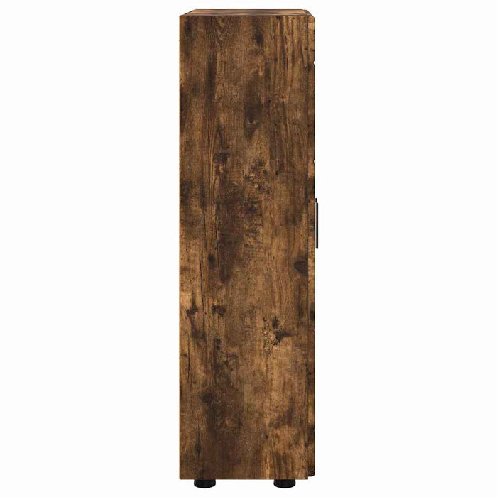 Bufet cu raft Stejar fumuriu 55,5 x 29 x 103 cm Lemn compozit - WALTI WALTI