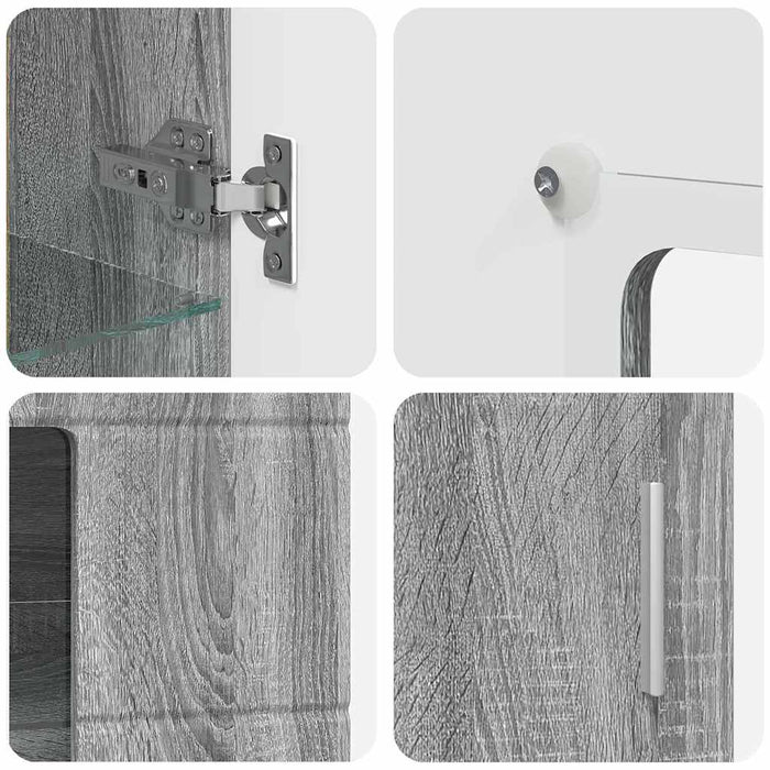 Bufet cu raft Gri Sonoma 55,5 x 29 x 103 cm Lemn compozit - WALTI WALTI