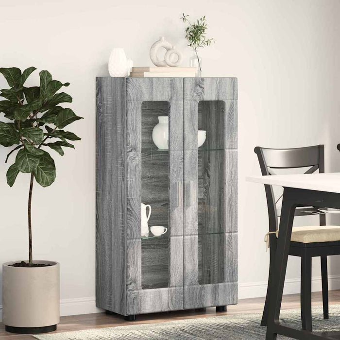 Bufet cu raft Gri Sonoma 55,5 x 29 x 103 cm Lemn compozit - WALTI WALTI