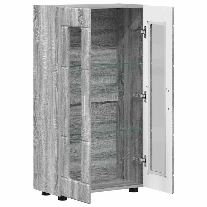 Bufet cu raft Gri Sonoma 55,5 x 29 x 103 cm Lemn compozit - WALTI WALTI