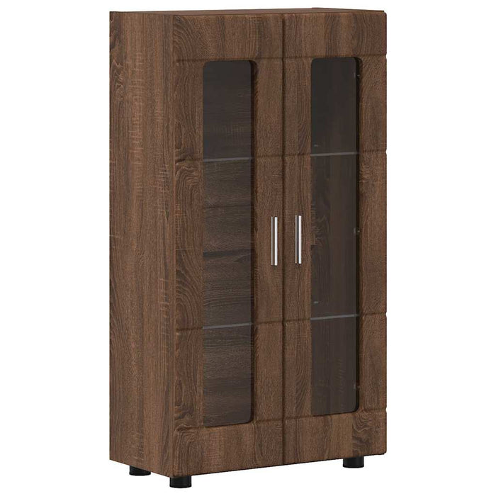 Bufet cu raft Stejar închis 55,5 x 29 x 103 cm Lemn compozit - WALTI WALTI