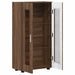 Bufet cu raft Stejar închis 55,5 x 29 x 103 cm Lemn compozit - WALTI WALTI