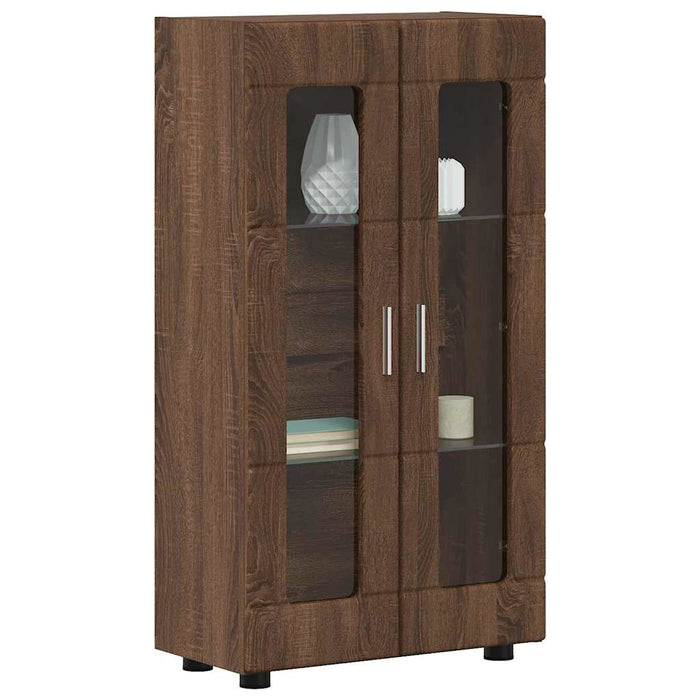 Bufet cu raft Stejar închis 55,5 x 29 x 103 cm Lemn compozit - WALTI WALTI