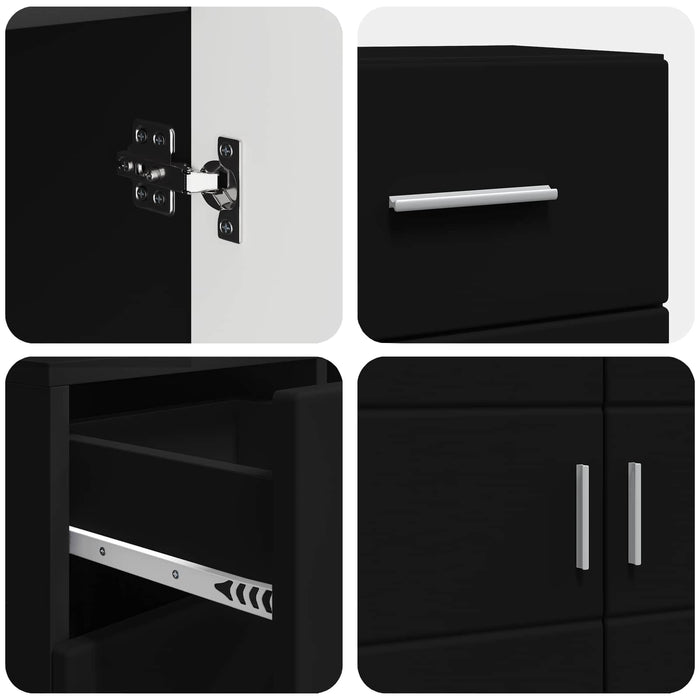 Dulap din Lemn Negru 88,5 x 30,5 x 73 cm Lemn compozit WALTI