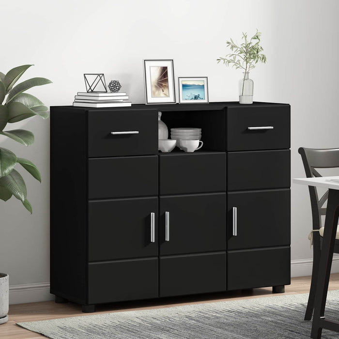 Dulap din Lemn Negru 88,5 x 30,5 x 73 cm Lemn compozit WALTI