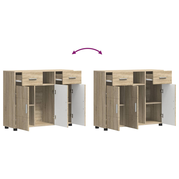 Dulap din Lemn Stejar Sonoma 88,5 x 30,5 x 73 cm Lemn compozit WALTI
