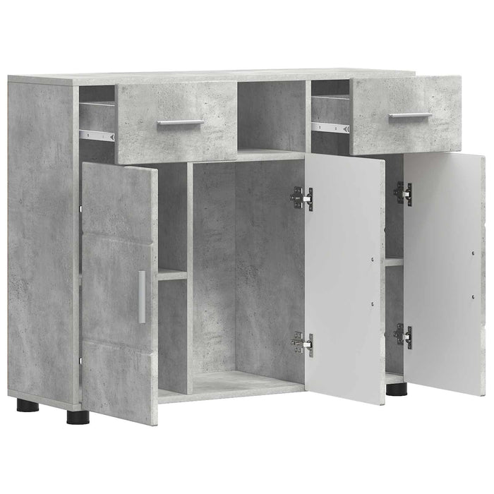 Dulap din Lemn Gri din beton 88,5 x 30,5 x 73 cm Lemn compozit - WALTI WALTI
