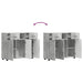 Dulap din Lemn Gri din beton 88,5 x 30,5 x 73 cm Lemn compozit - WALTI WALTI
