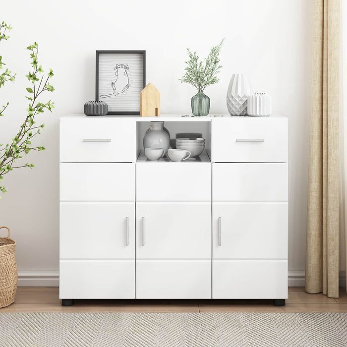 Dulap din Lemn Alb lucios 88,5 x 30,5 x 73 cm Lemn compozit WALTI