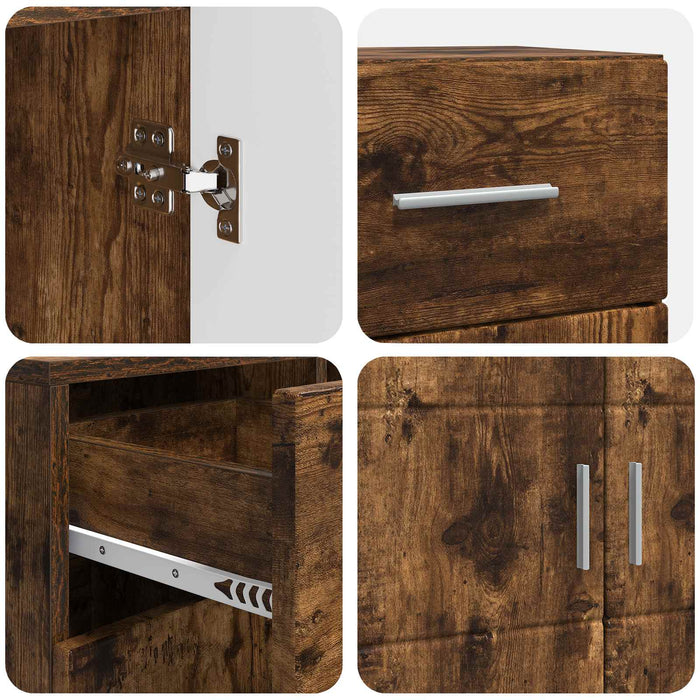 Dulap din Lemn Stejar fumuriu 88,5 x 30,5 x 73 cm Lemn compozit WALTI