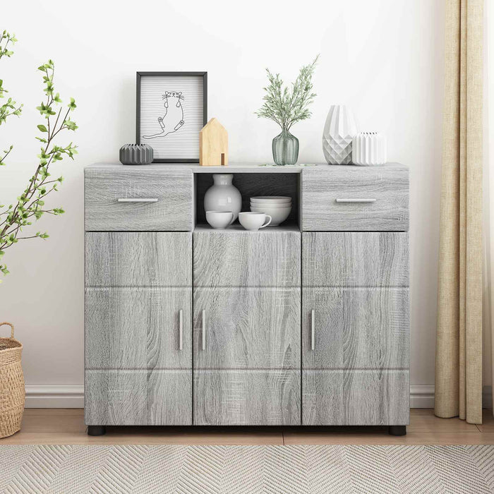 Dulap din Lemn Gri Sonoma 88,5 x 30,5 x 73 cm Lemn compozit WALTI