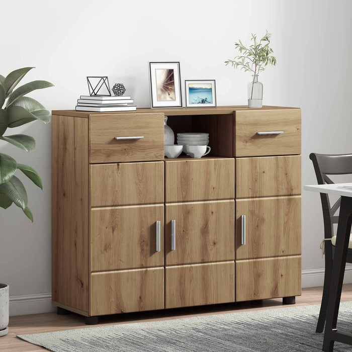 Dulap din Lemn cu sertar Stejar Artizanal 88,5 x 30,5 x 73 cm WALTI
