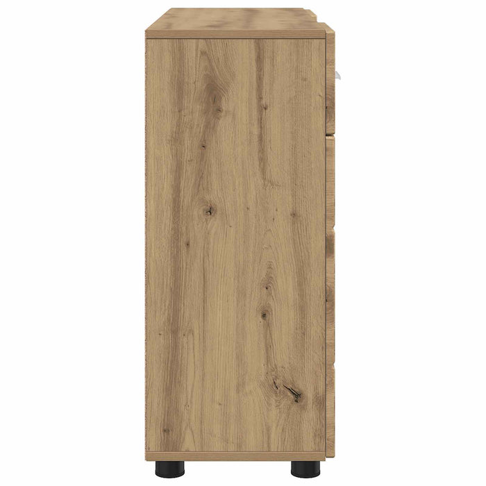 Dulap din Lemn cu sertar Stejar Artizanal 88,5 x 30,5 x 73 cm WALTI