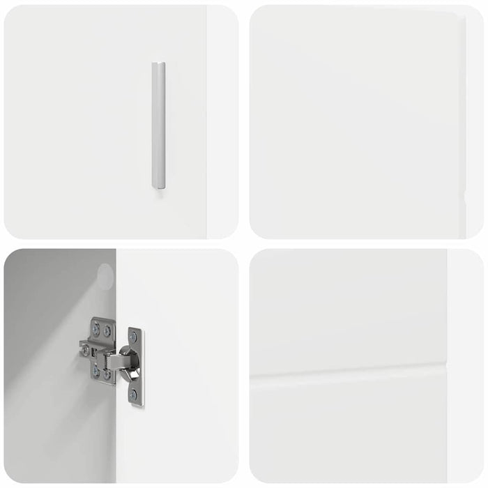 Bufet cu raft cu ușă Alb 88,5 x 30,5 x 55,5 cm Lemn compozit - WALTI WALTI