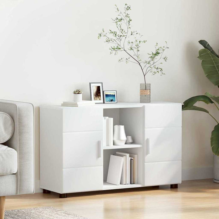 Bufet cu raft cu ușă Alb 88,5 x 30,5 x 55,5 cm Lemn compozit - WALTI WALTI