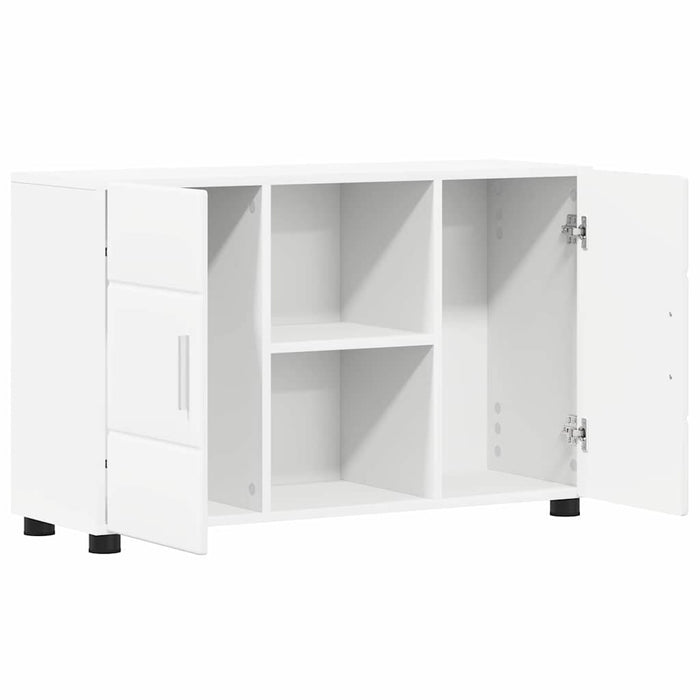 Bufet cu raft cu ușă Alb 88,5 x 30,5 x 55,5 cm Lemn compozit - WALTI WALTI