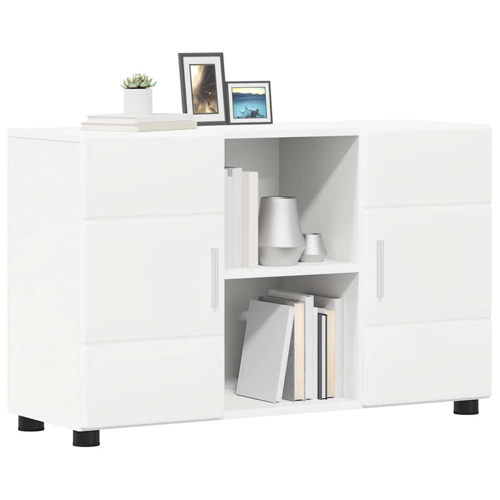 Bufet cu raft cu ușă Alb 88,5 x 30,5 x 55,5 cm Lemn compozit - WALTI WALTI