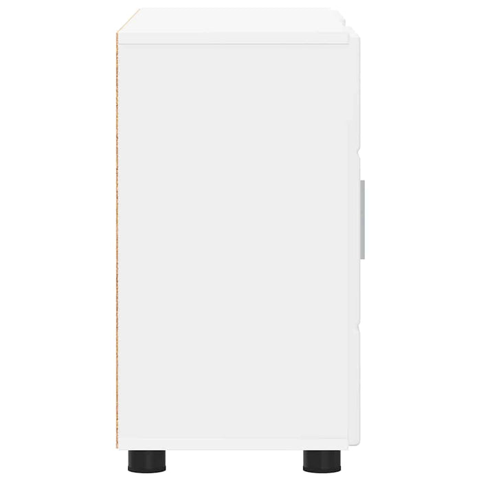 Bufet cu raft cu ușă Alb 88,5 x 30,5 x 55,5 cm Lemn compozit - WALTI WALTI