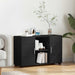 Bufet cu raft cu ușă Negru 88,5 x 30,5 x 55,5 cm Lemn compozit - WALTI WALTI