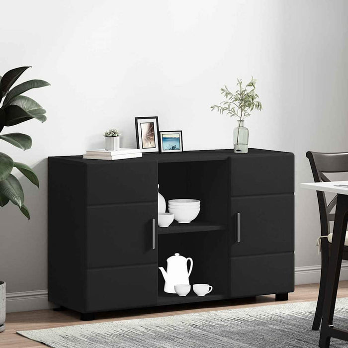 Bufet cu raft cu ușă Negru 88,5 x 30,5 x 55,5 cm Lemn compozit - WALTI WALTI