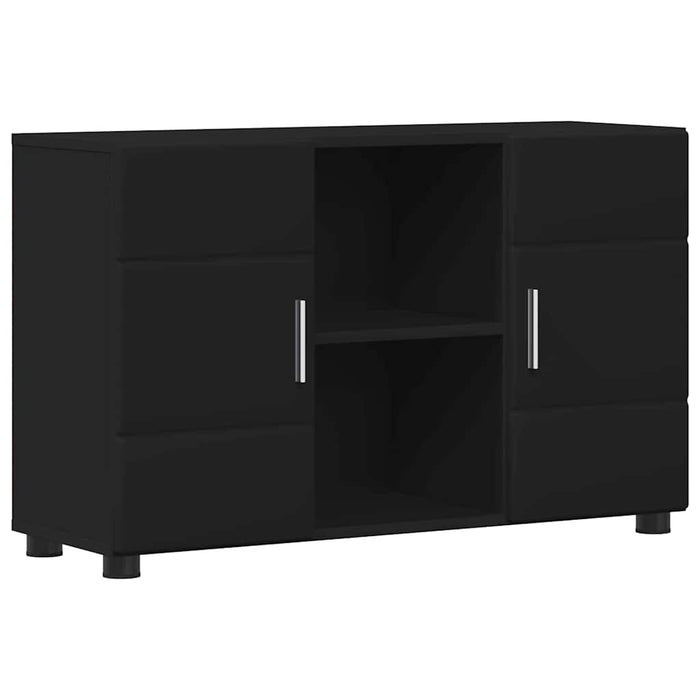Bufet cu raft cu ușă Negru 88,5 x 30,5 x 55,5 cm Lemn compozit - WALTI WALTI