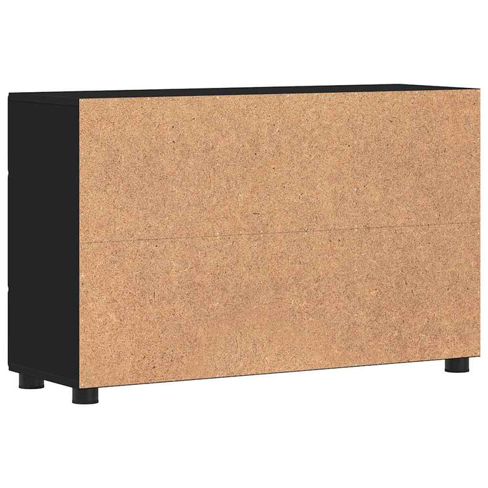 Bufet cu raft cu ușă Negru 88,5 x 30,5 x 55,5 cm Lemn compozit - WALTI WALTI